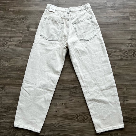 ZARA White Tailored Balloon Barrel Jeans - Picture 6 of 16